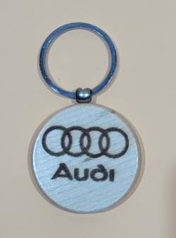 Keyring with Metal Ring Round Laser Engraved