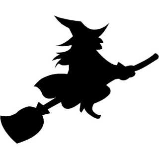 Sticker Witch on the broom