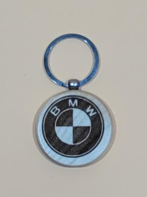 Keyring with Metal Ring Round Laser Engraved