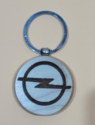 Keyring with Metal Ring Round Laser Engraved