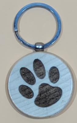 Keyring with Metal Ring Round Laser Engraved